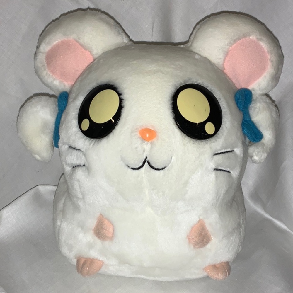 Hamtaro Bijou Ham-Ham Hamster Plush White and Pink 2002 Japanese Manga Anime